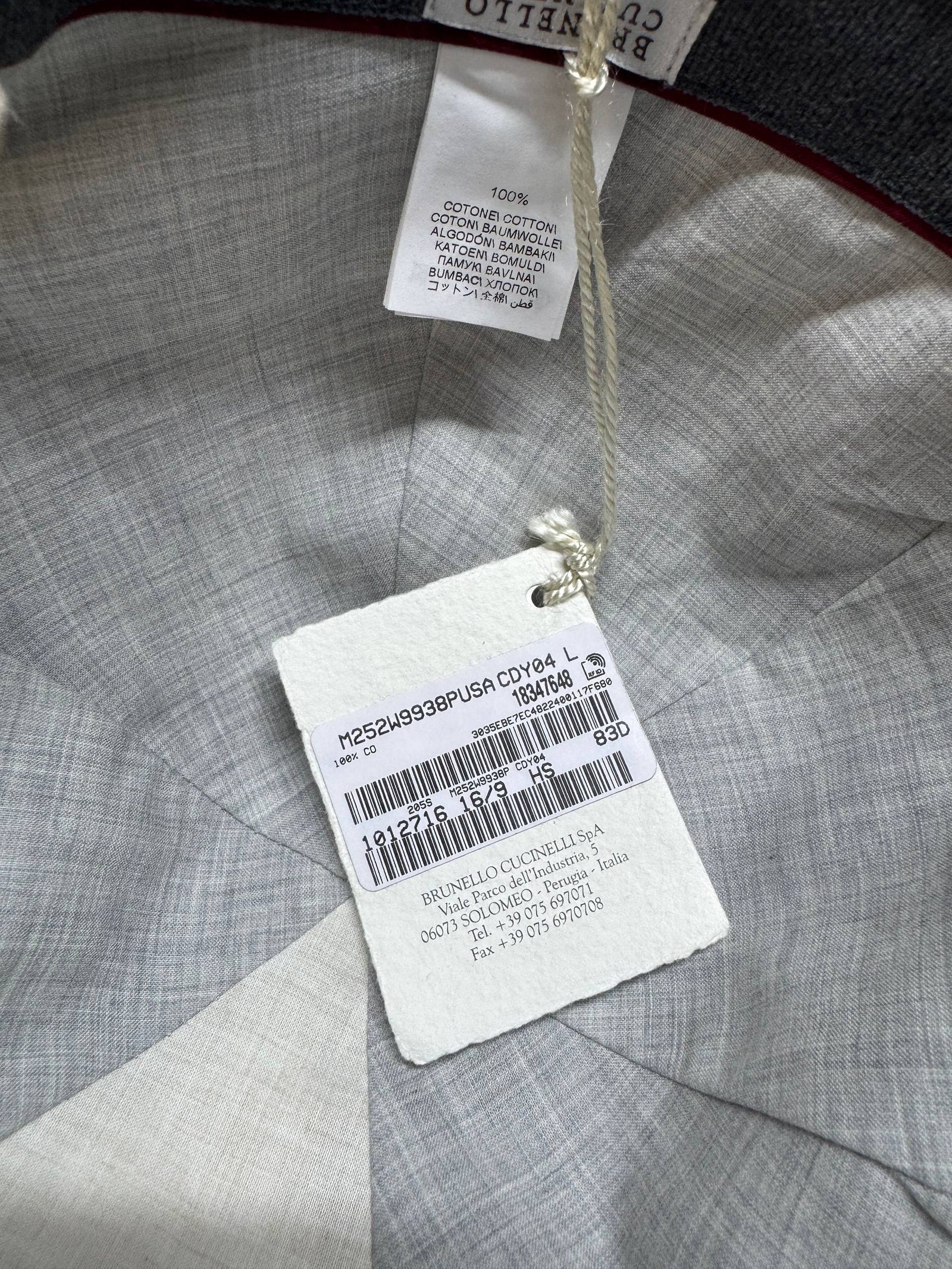Котонова кепка Brunello Cucinelli
