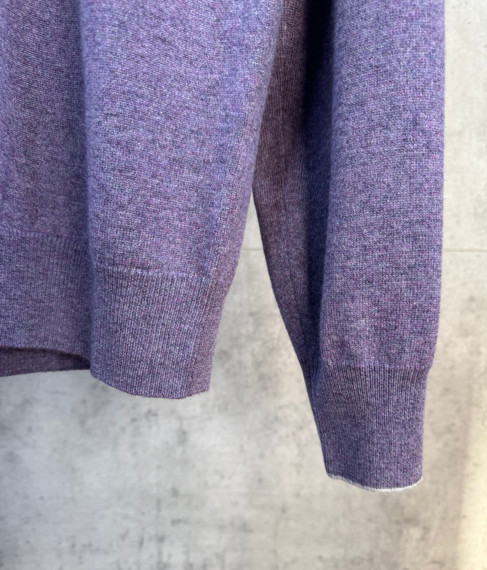 Багряна кашемірова 1/3 zip кофта Brunello Cucinelli
