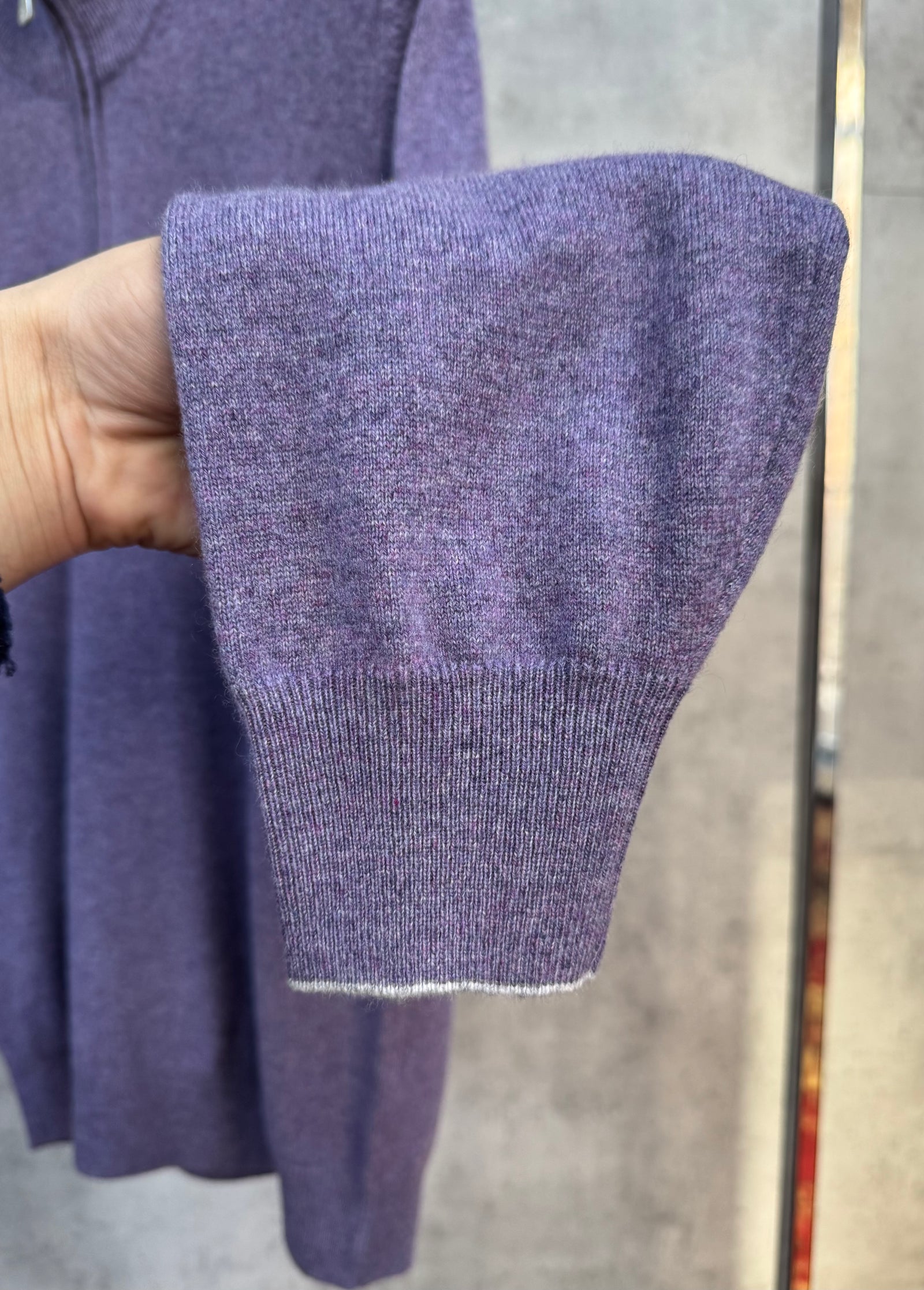 Багряна кашемірова 1/3 zip кофта Brunello Cucinelli